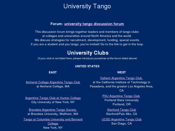 www.universitytango.net