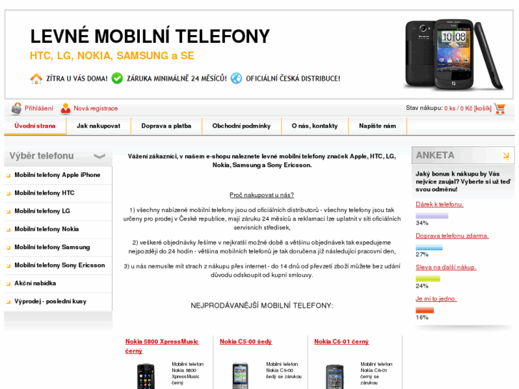 www.mobilnitelefonylevne.cz