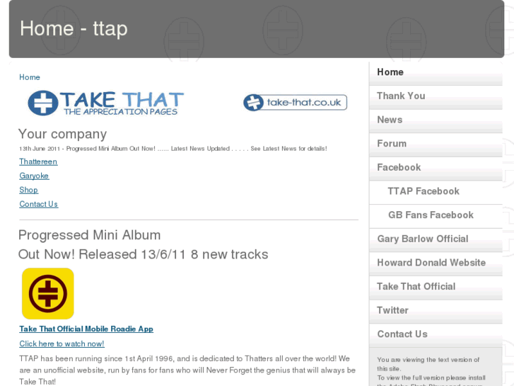 www.take-that.co.uk