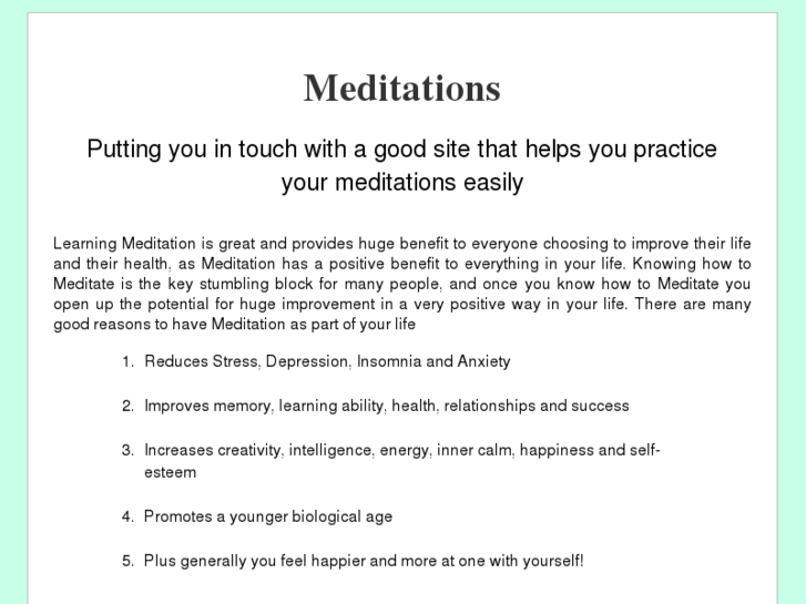 www.meditationssite.com