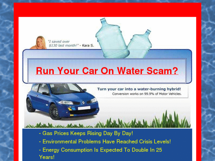 www.runyourcaronwaterscam.com