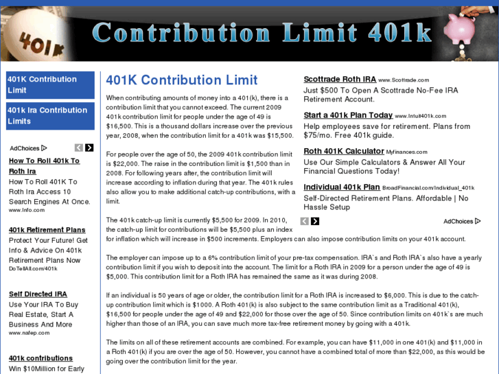 www.contributionlimit401k.com