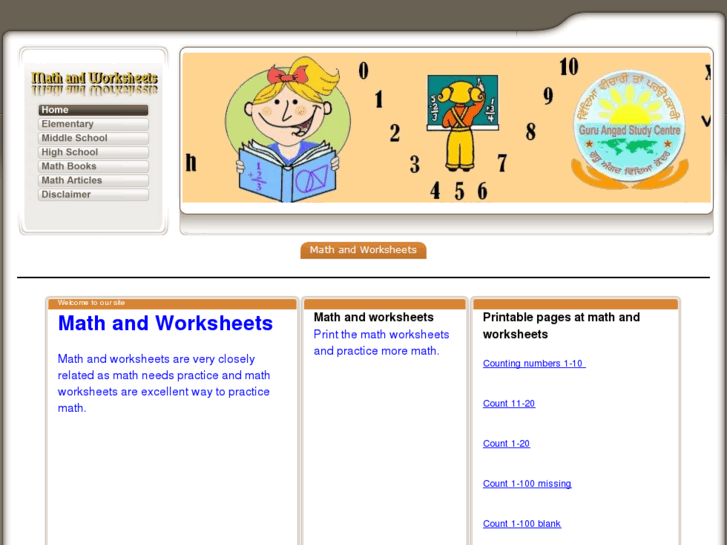 www.mathandworksheets.com