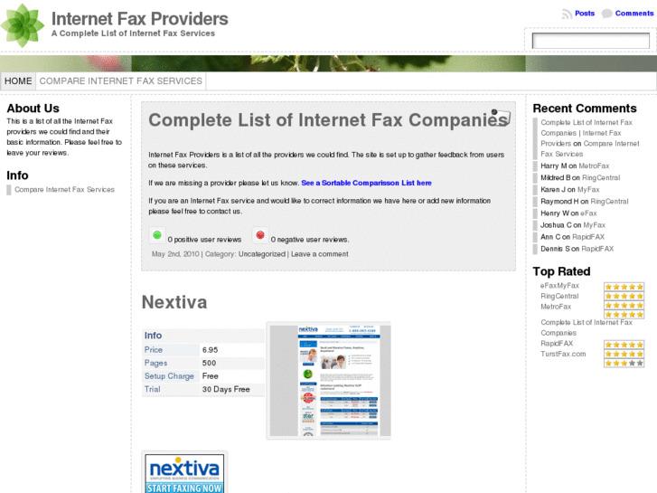 www.internetfaxproviders.com