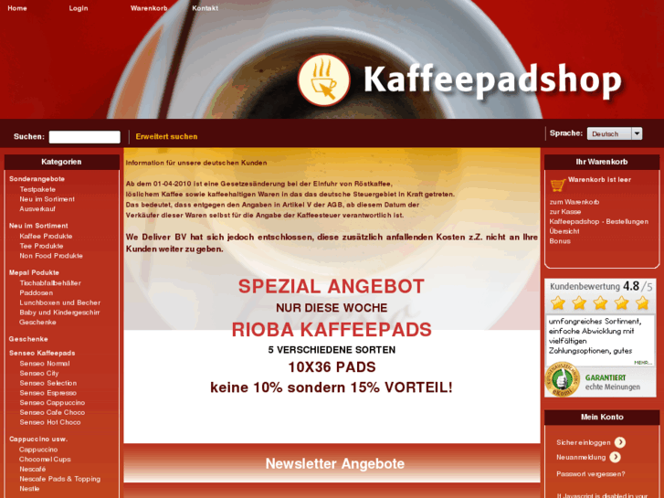 www.kaffeepadshop.de