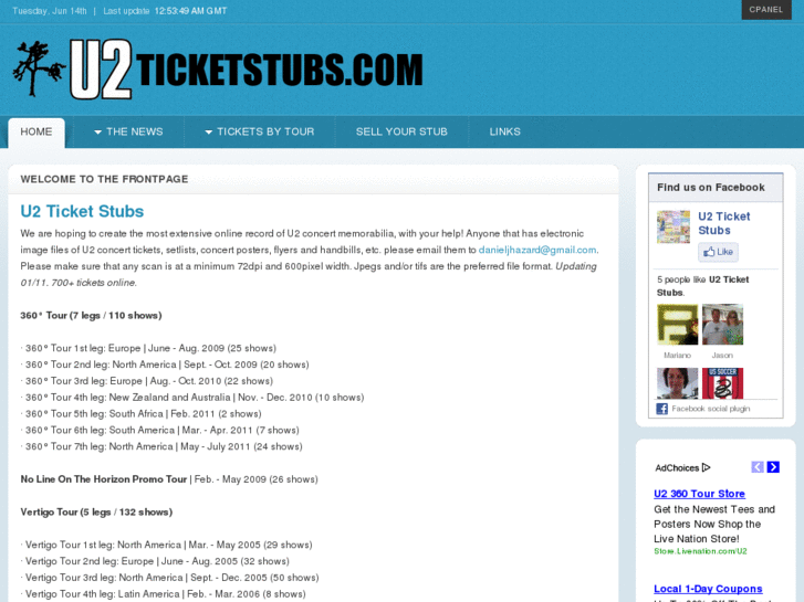 www.u2ticketstubs.com