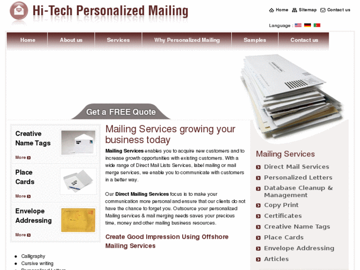 www.hitechpersonalizedmailing.com