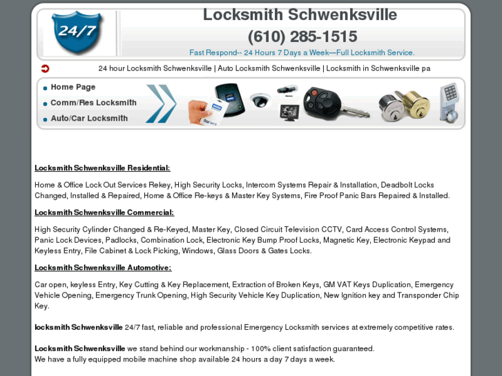 www.locksmithschwenksville.info