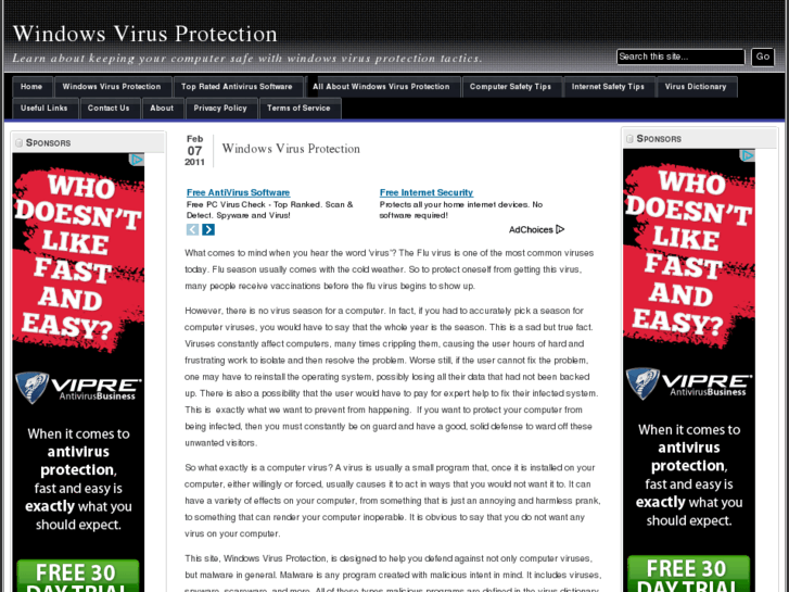 www.windowsvirusprotection.net