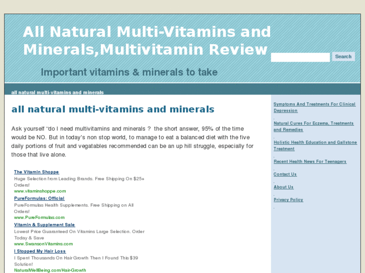 www.allnaturalmultivitaminsandminerals.com