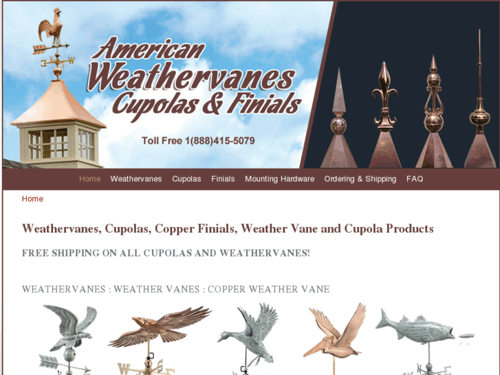 www.weathervanescupolasfinials.com