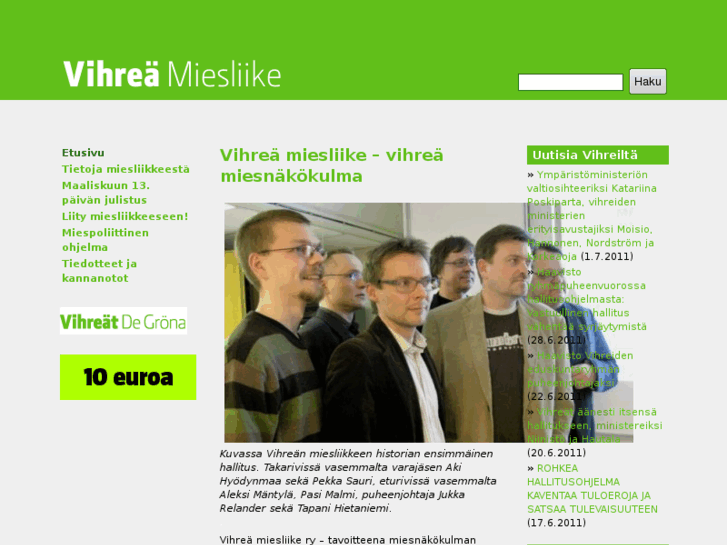 www.vihreamiesliike.fi