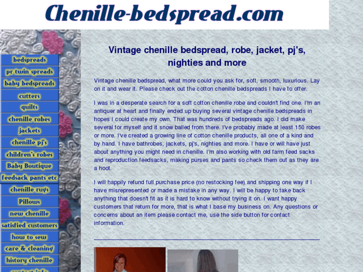 www.chenille-bedspread.com