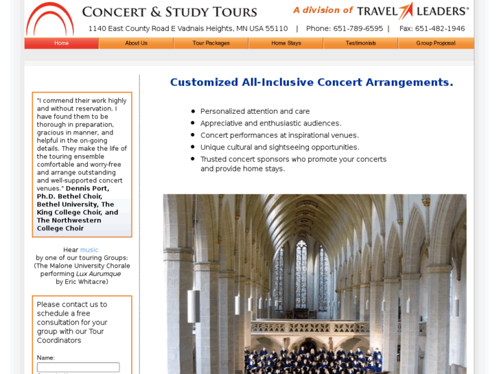 www.concertandstudytours.com