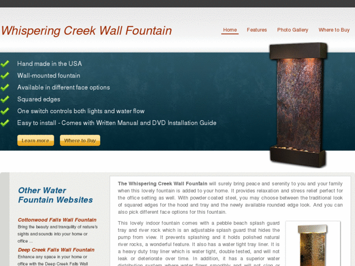 www.whisperingcreekwallfountains.com