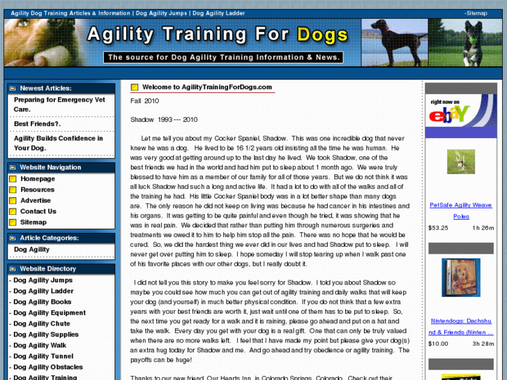 www.agilitytrainingfordogs.com