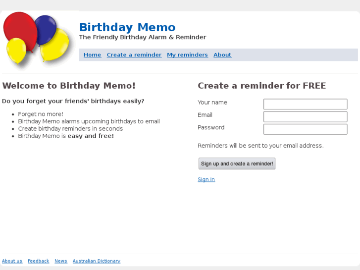 www.birthdaymemo.com