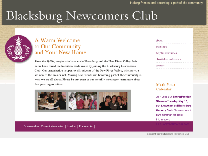 www.blacksburgnewcomers.com