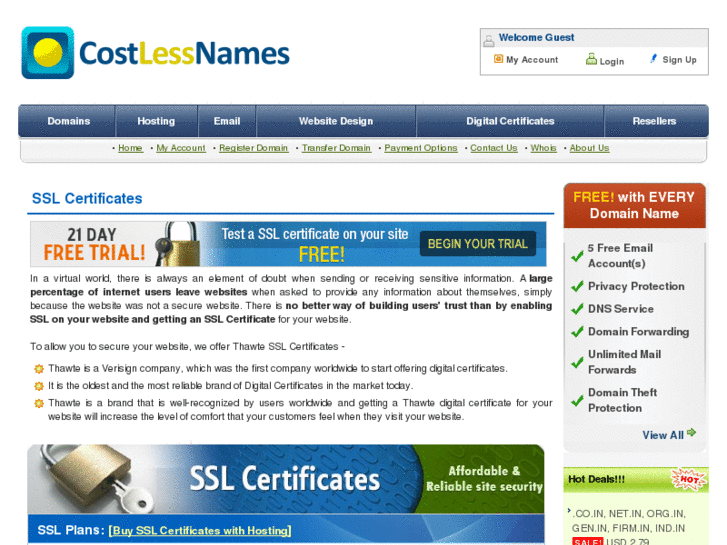 www.costlessssl.com