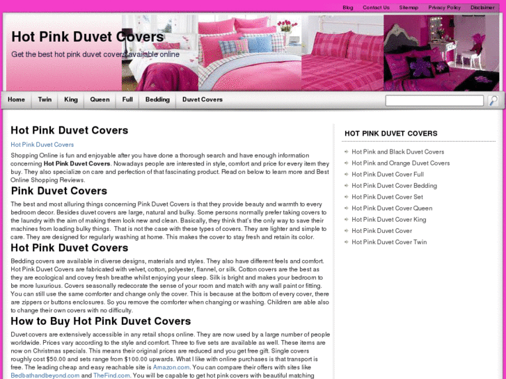 www.hotpinkduvetcovers.com