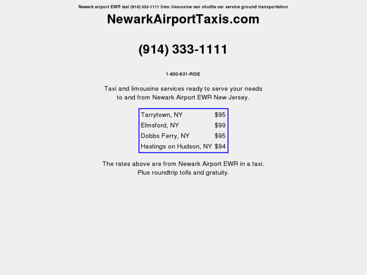 www.newarkairporttaxis.com