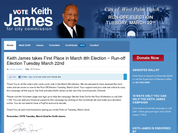 www.voteforkeithjames.com