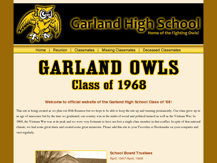 www.garlandowls1968.com