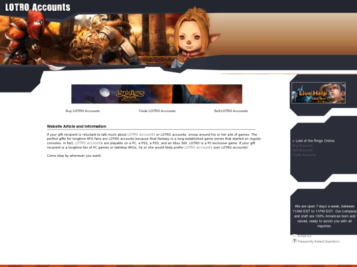 www.lotroaccount.net