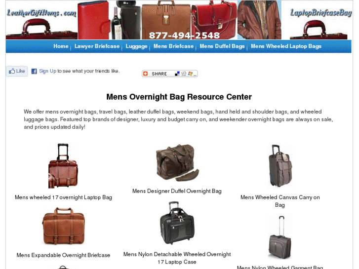 www.mensovernightbag.com