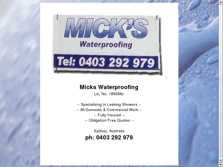 www.mickswaterproofing.com