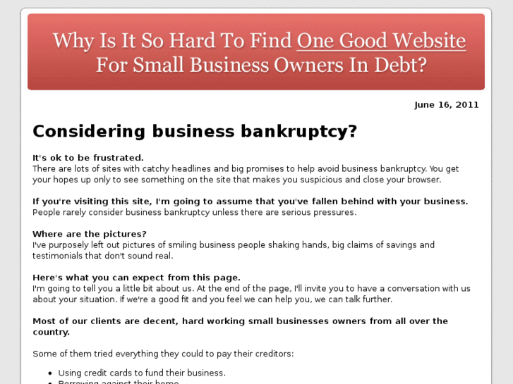 www.businessbankruptcyinformation.com