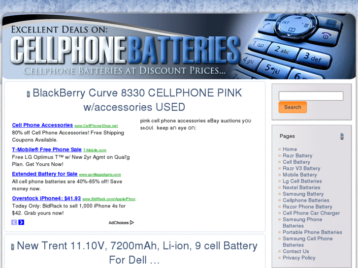 www.cellphonebatteriesforsale.com