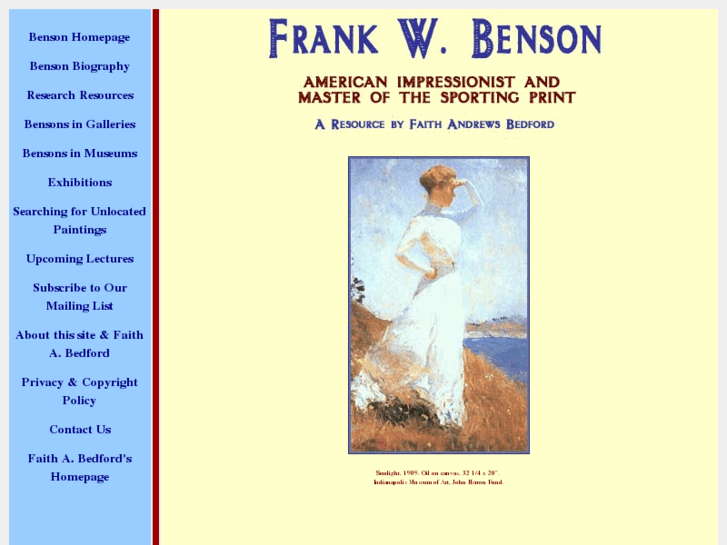 www.frankwbenson.com