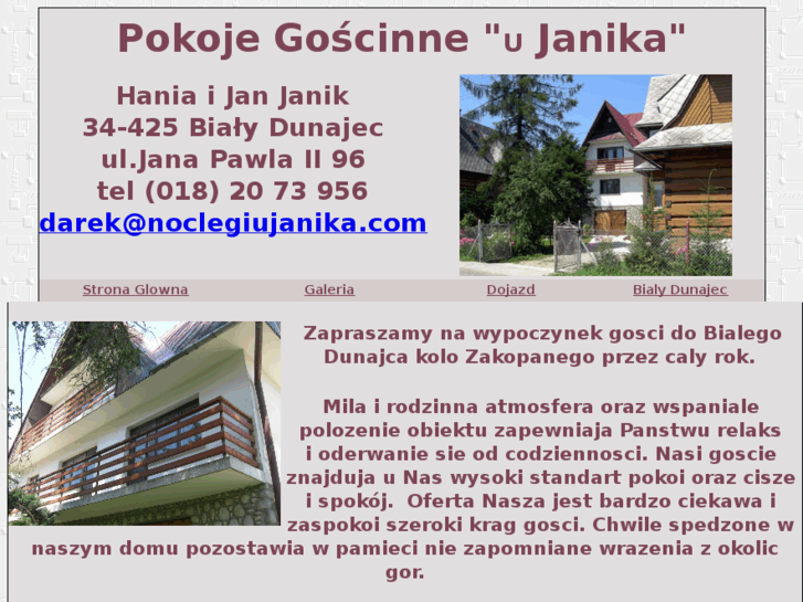 www.noclegiujanika.com