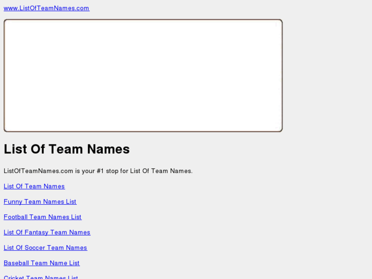 www.listofteamnames.com