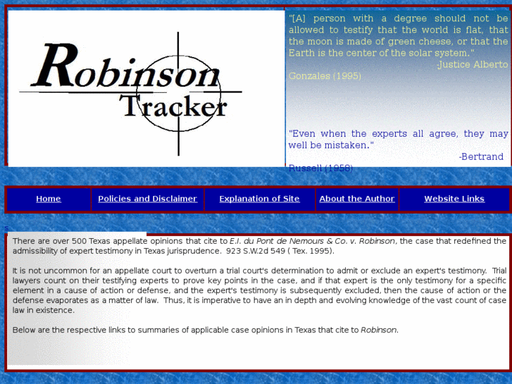 www.robinsontracker.com