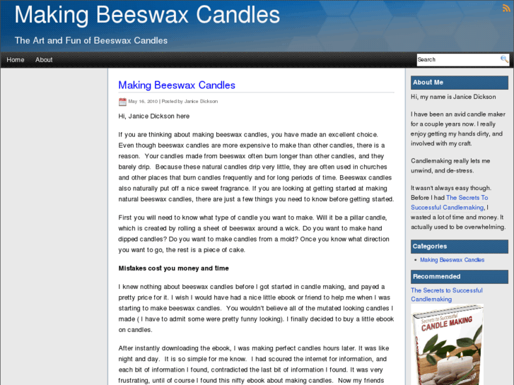 www.makingbeeswaxcandles.com