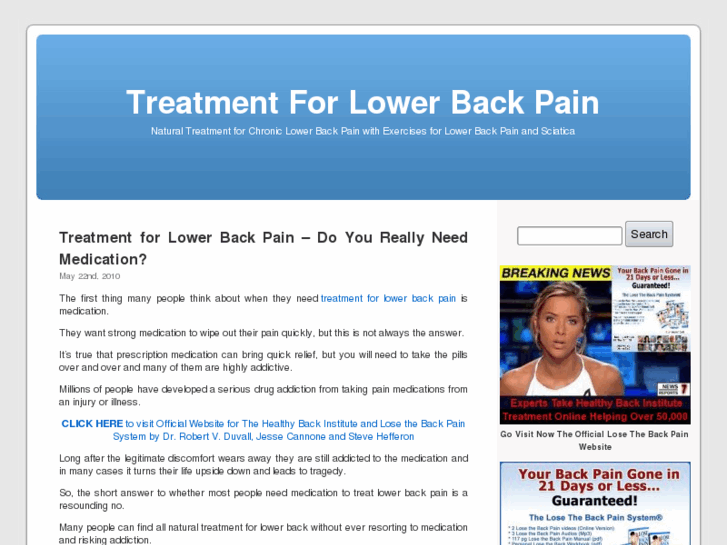 www.treatmentforlowerbackpain.net