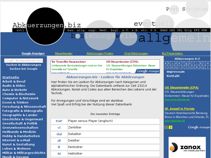www.abkuerzungen.biz