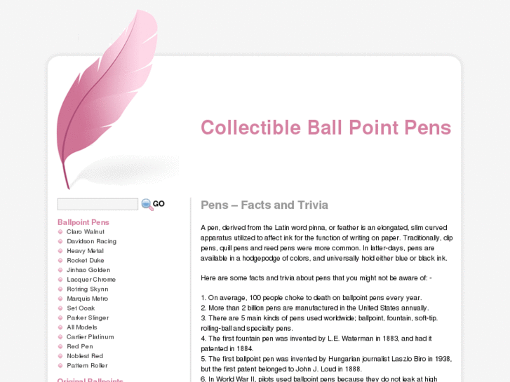 www.collectibleballpointpens.com