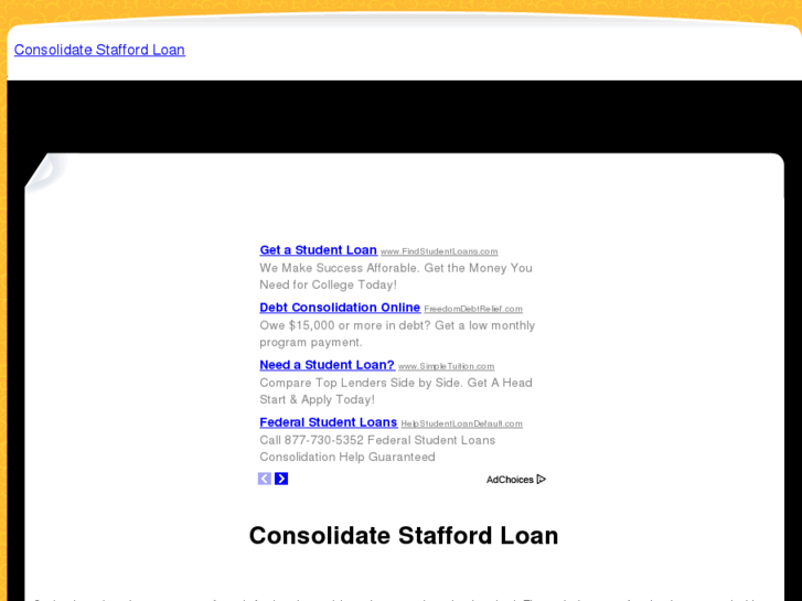 www.consolidatestaffordloan.com