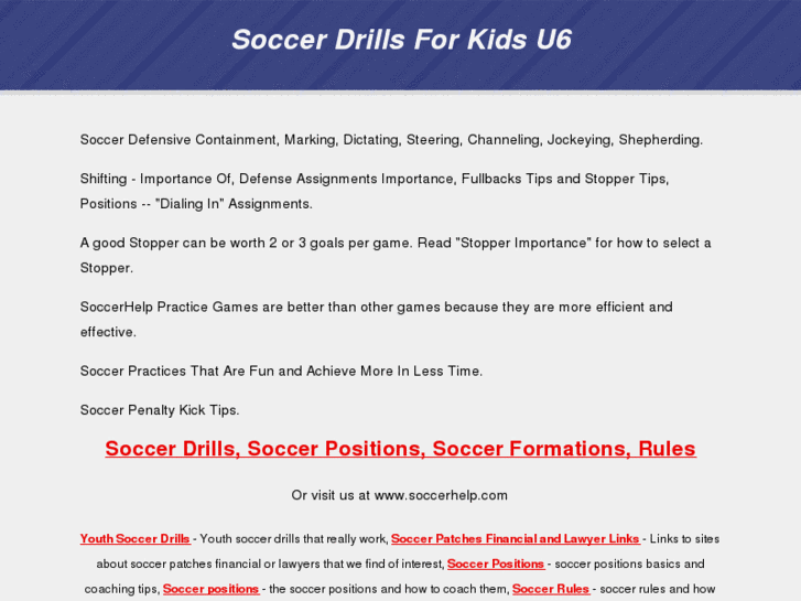 www.soccerdrillsforkidsu6.com