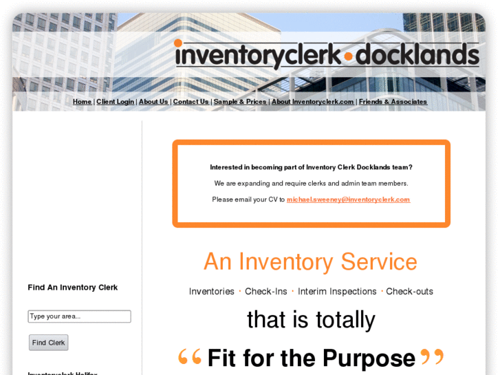 www.inventoryclerkdocklands.co.uk