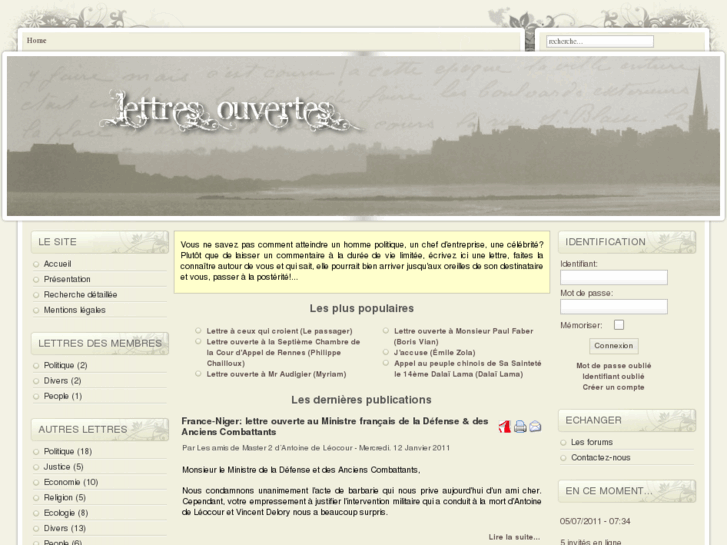 www.lettresouvertes.fr