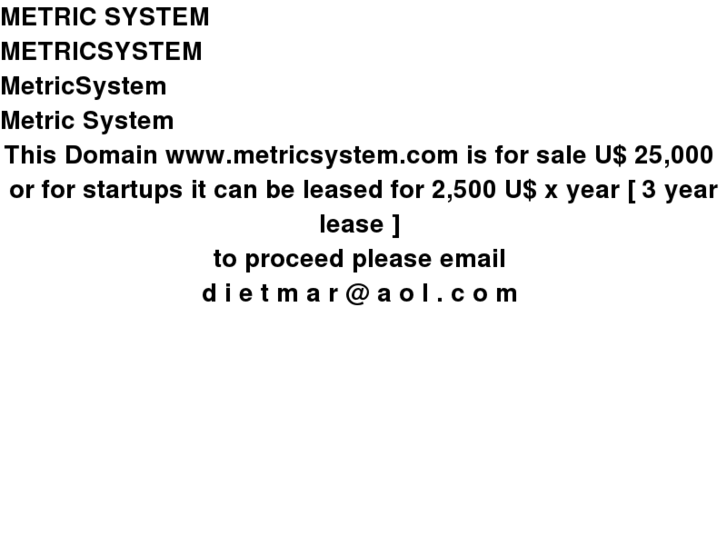 www.metricsystem.com