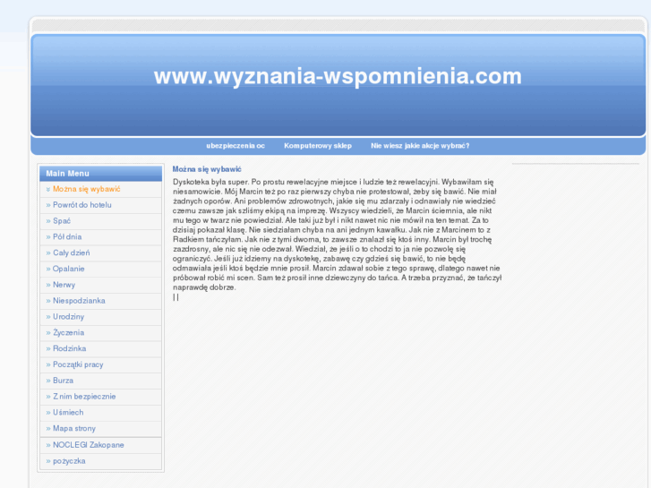 www.wyznania-wspomnienia.com