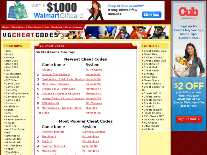 www.vgcheatcodes.com