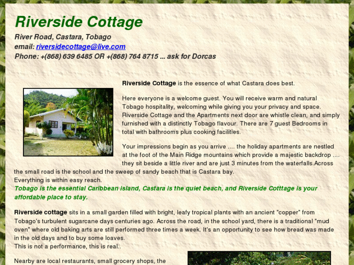 www.riversidecottagetobago.com