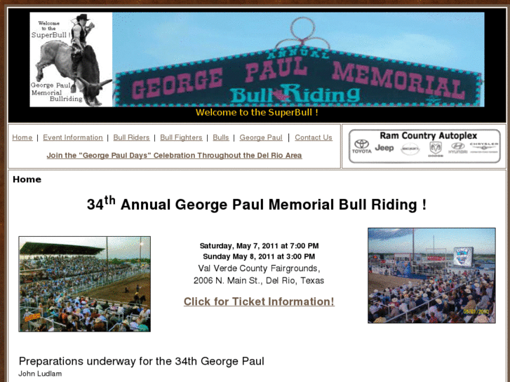 www.georgepaulmemorialbullriding.com