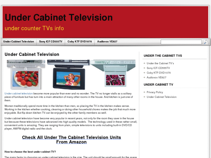 www.undercabinettelevision.info